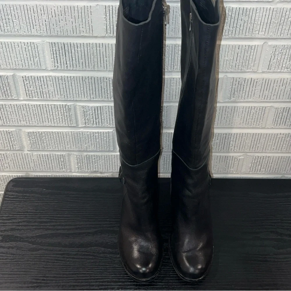 Kork-Ease Olsen Harness black leather knee-high boots